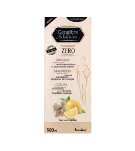 Gengibre & limão Zero Xarope - 500ML - Fharmonat